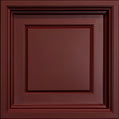 Cast and Bevel - Coffered Square Ceiling Tile (2x2) Merlot Drop-In 16"