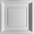 Cast and Bevel - Coffered Square Ceiling Tile (2x2) White Drop-In 16"