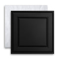 Cast and Bevel - Modern Grid Acoustic Ceiling Tile NRC.50 (2x2) Black Drop-In 15 16"