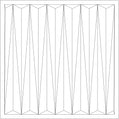 Cast and Bevel - Origami Darts Ceiling Tile (2x2) Clear Drop-In 15 16"