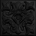 Cast and Bevel - Baroque Ceiling Tile (2x2) Black Drop-In 15 16"