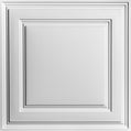 Cast and Bevel - Contemporary Ceiling Tile (2x2) White Drop-In 16"
