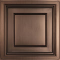 Cast and Bevel - Coffered Square Ceiling Tile (2x2) Bronze Drop-In 16"