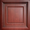 Cast and Bevel - Coffered Square Ceiling Tile (2x2) Cherry Wood Drop-In 16"