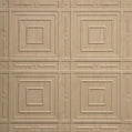 Cast and Bevel - Concentric Squares Ceiling or Wall Tile (2x2) Sandal Wood Glue-Up No Grid
