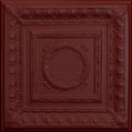 Cast and Bevel - Egg & Dart Ceiling Tile (2x2) Merlot