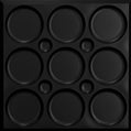 Cast and Bevel - Ellipses Ceiling Tile (2x2) Black Drop-In 15 16"