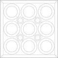 Cast and Bevel - Ellipses Ceiling Tile (2x2) Frosted Drop-In 15 16"