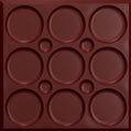 Cast and Bevel - Ellipses Ceiling Tile (2x2) Merlot Drop-In 15 16"