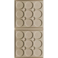 Cast and Bevel - Ellipses Ceiling Tile (2x4) Latte Drop-In 15 16"