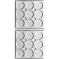 Cast and Bevel - Ellipses Ceiling Tile (2x4) White Drop-In 15 16"
