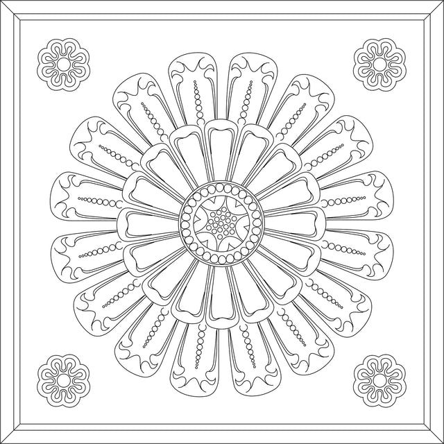 Floral Medallion Ceiling Tile (2x2)