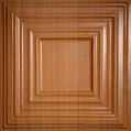 Cast and Bevel - Nested Grid Ceiling Tile (2x2) Caramel Wood