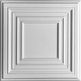 Cast and Bevel - Nested Grid Ceiling Tile (2x2) White
