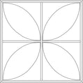 Cast and Bevel - Petal Ceiling Tile (2x2) Frosted Drop-In 15 16"