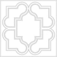 Cast and Bevel - Rosette Ceiling Tile (2x2) Clear Drop-In 15 16"