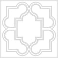 Cast and Bevel - Rosette Ceiling Tile (2x2) Frosted Drop-In 15 16"