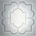 Cast and Bevel - Rosette Ceiling Tile (2x2) Translucent Drop-In 15 16"