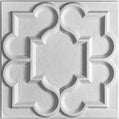 Cast and Bevel - Rosette Ceiling Tile (2x2) White Drop-In 15 16"