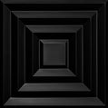 Cast and Bevel - Square Echo Ceiling Tile (2x2) Black Drop-In 15 16"