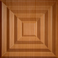 Cast and Bevel - Square Echo Ceiling Tile (2x2) Caramel Wood Drop-In 15 16"