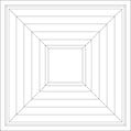 Cast and Bevel - Square Echo Ceiling Tile (2x2) Frosted Drop-In 15 16"