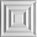 Cast and Bevel - Square Echo Ceiling Tile (2x2) White Drop-In 15 16"