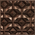 Cast and Bevel - Tiled Geo Ceiling Tile (2x2) Bronze Drop-In 15 16"