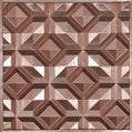 Cast and Bevel - Tiled Geo Ceiling Tile (2x2) Copper Drop-In 15 16"